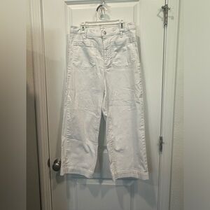 Jessica Simpson size 8 white high waisted wide leg pants